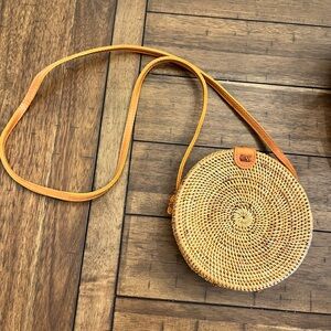 Handwoven Round Rattan Bag